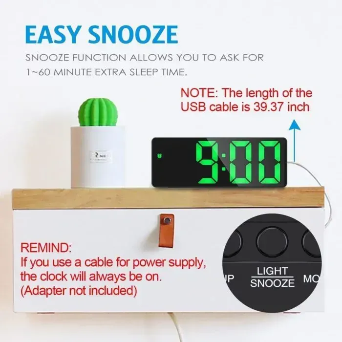 Digital LED Alarm Clock
